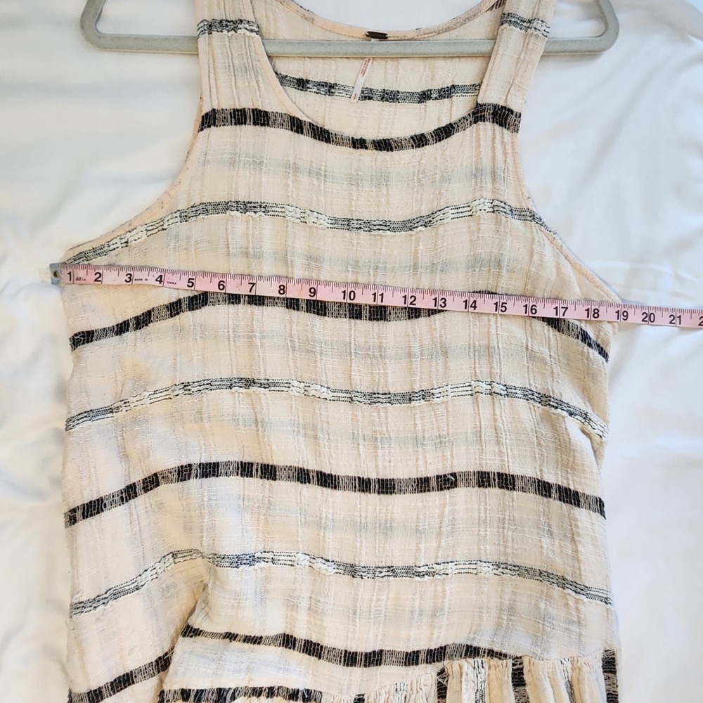 Free People Sleeveless Dress Striped Frayed Hem Casual Boho Chic Size Small - Picture 5 of 5